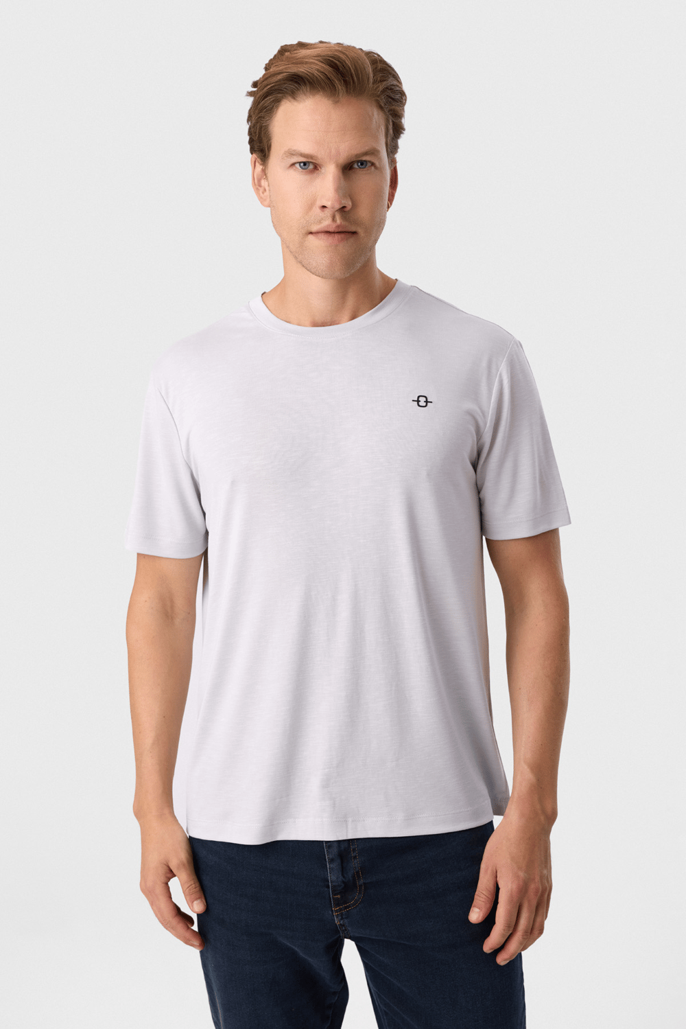 Regular Fit Gri Basic Tişört