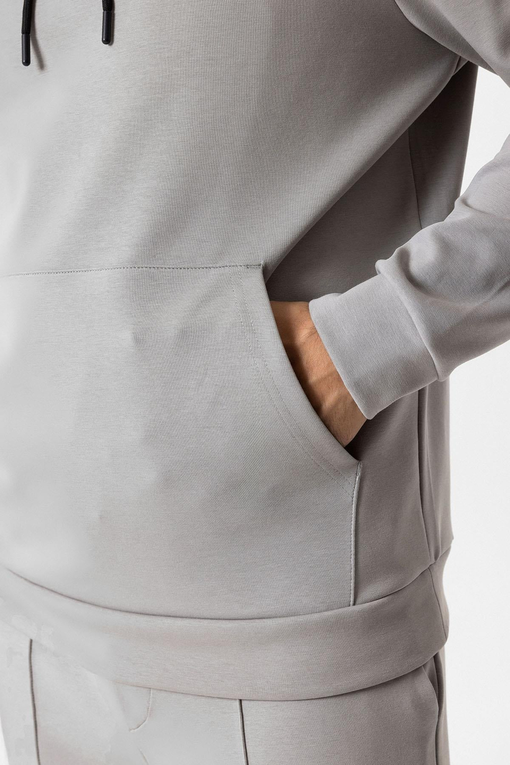 Gri Regular Fit Pamuklu Kapüşonlu Sweatshirt
