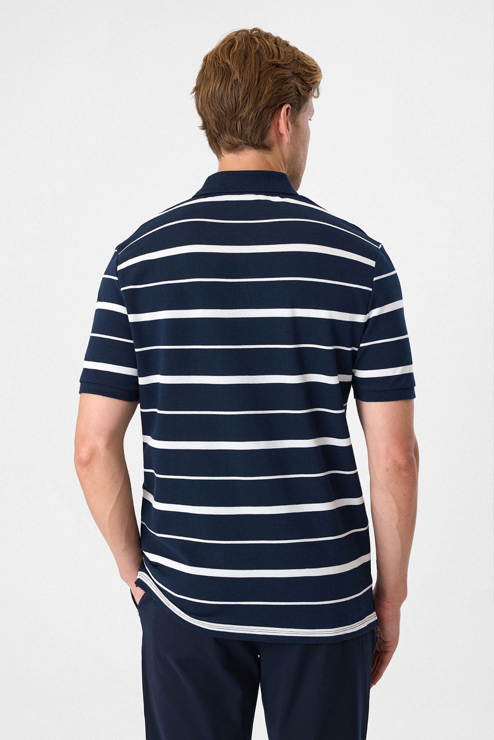Regular Fit Lacivert Düğmeli Polo Yaka Tişört