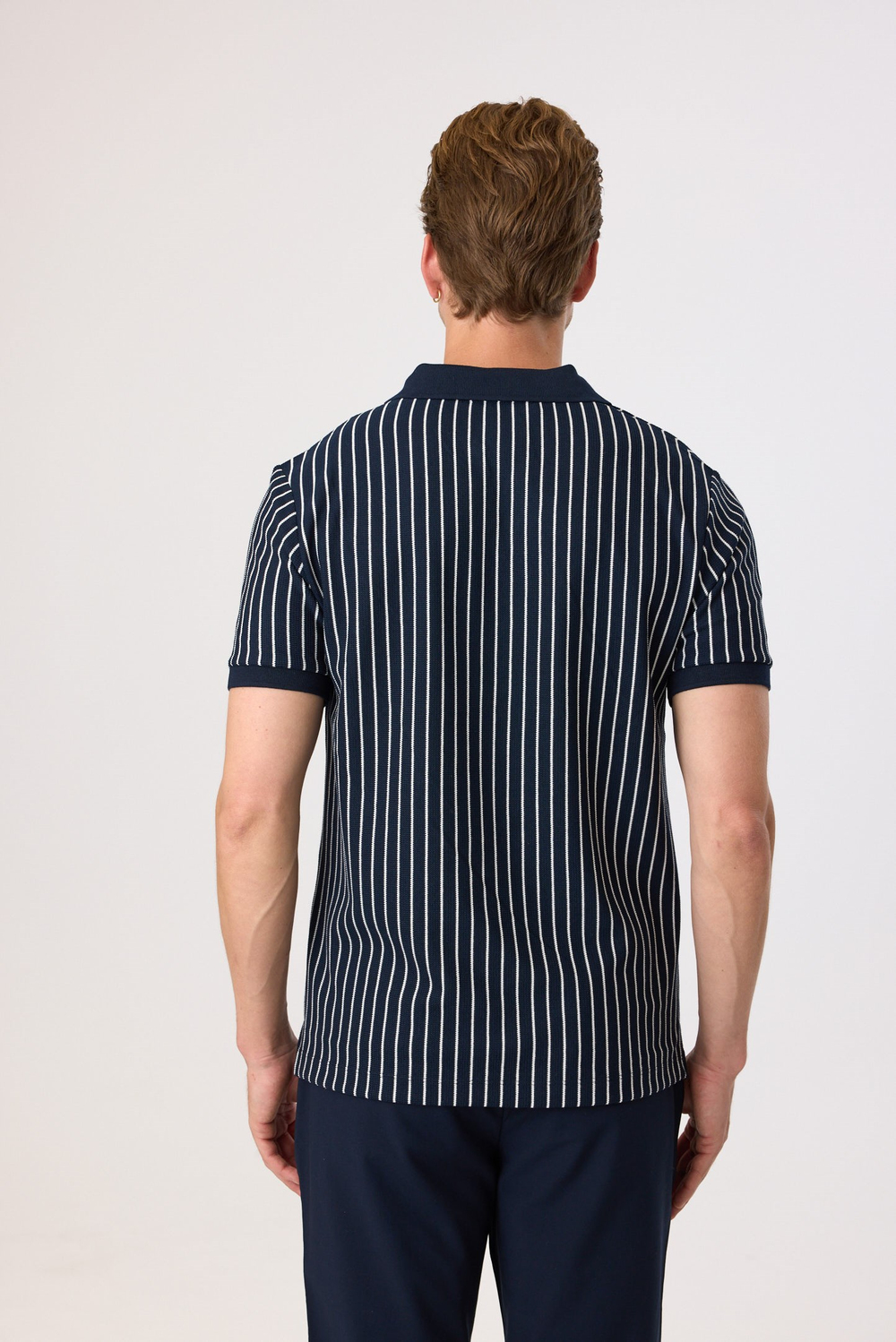 Regular Fit Lacivert Düğmesiz Polo Yaka Tişört