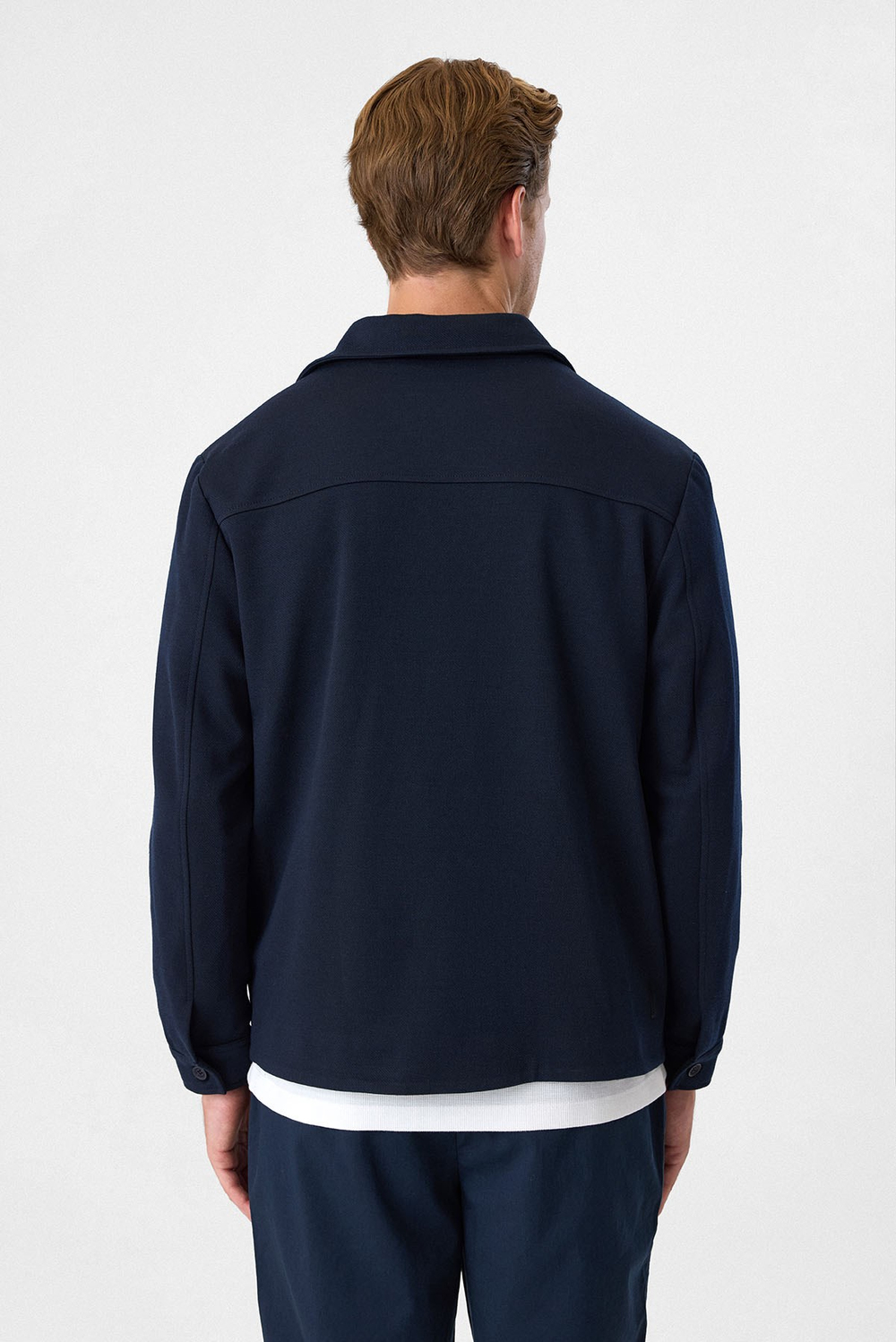 Lacivert Regular Fit Örme Diagonel Mont 