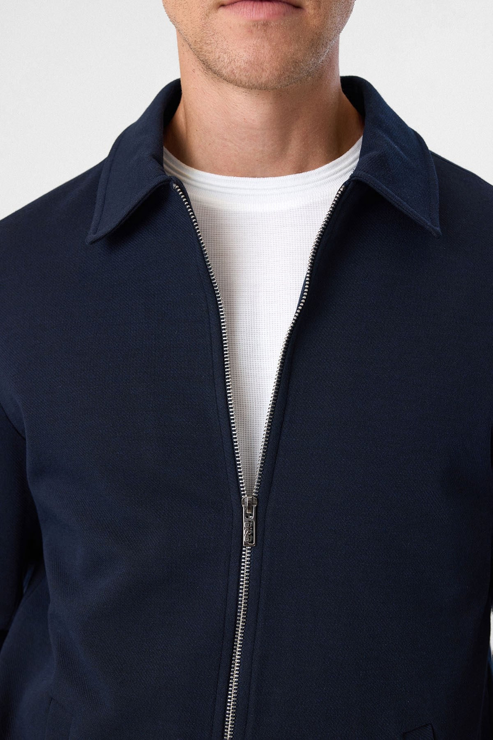 Lacivert Regular Fit Örme Diagonel Mont 