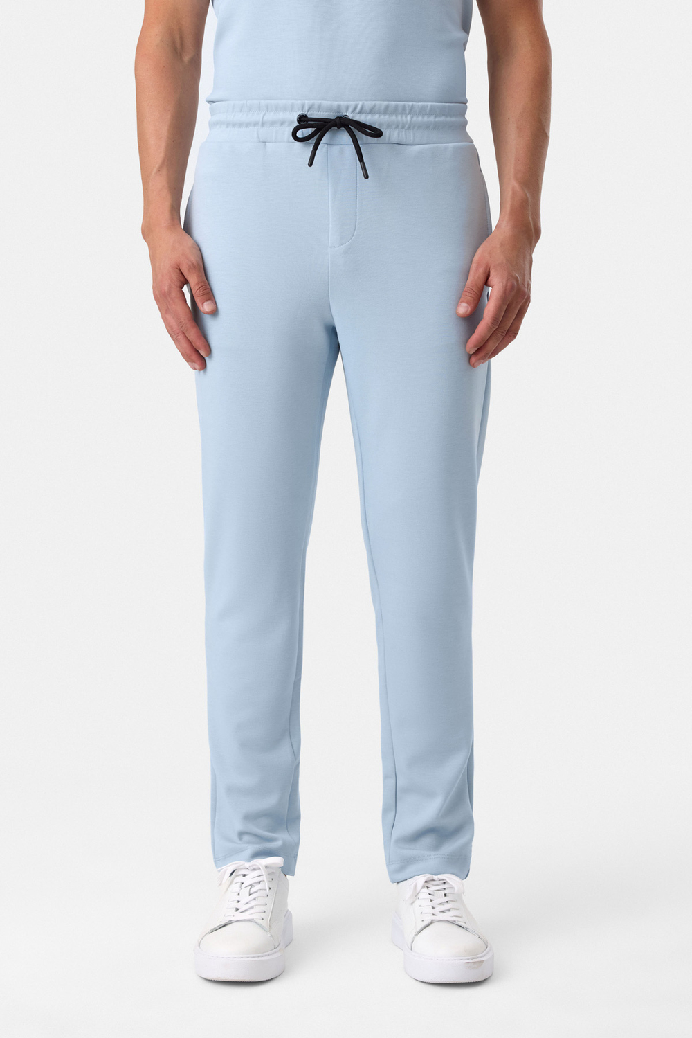 Regular Fit Örme Mavi Jogger Pantolon