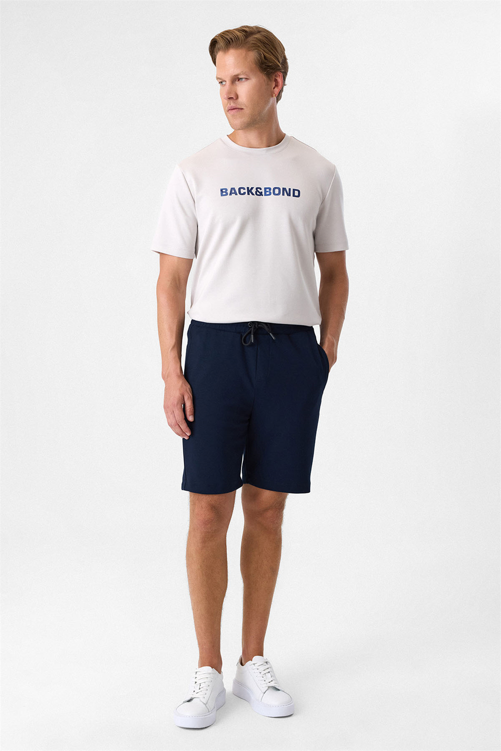 Lacivert Regular Fit Örme Şort