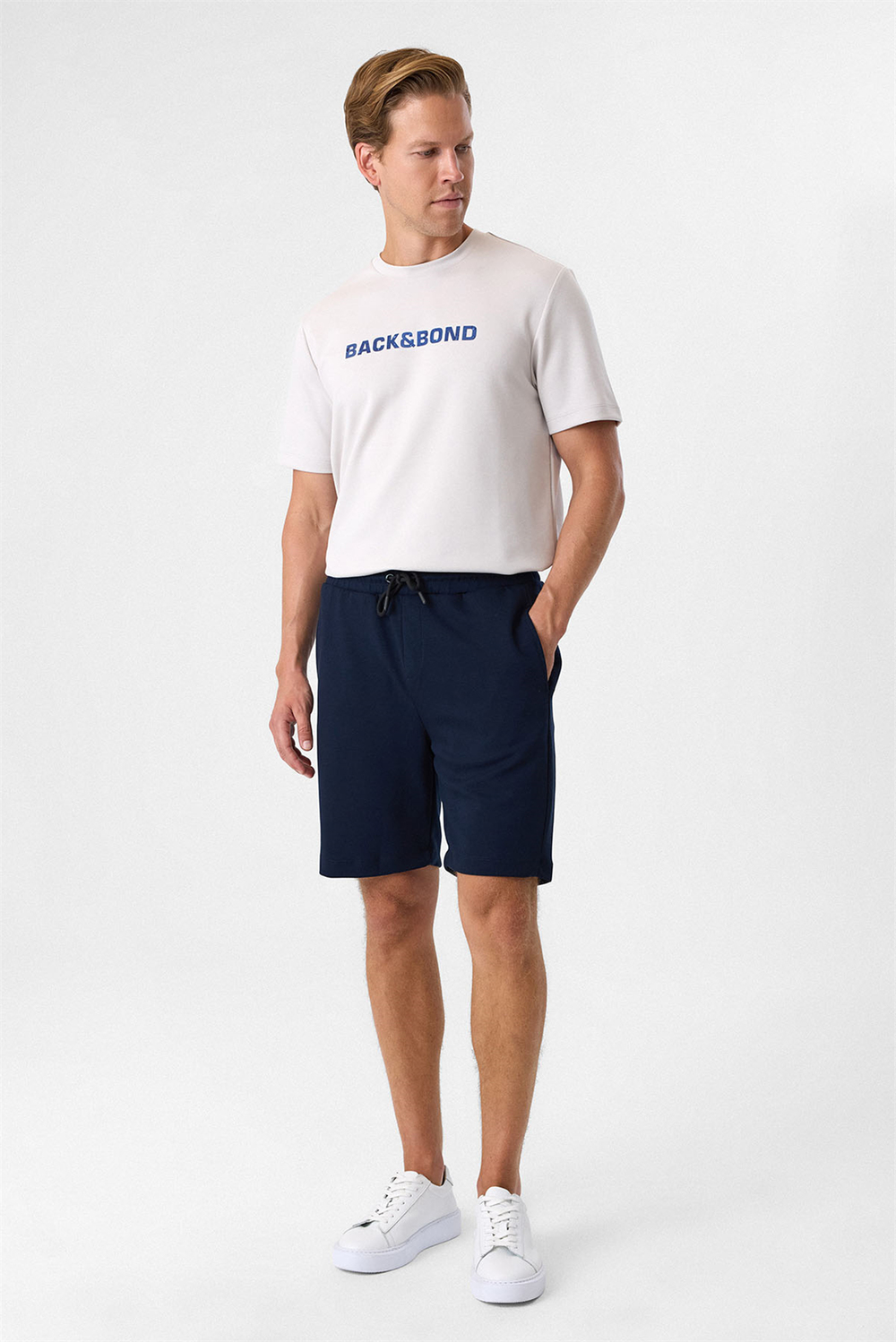 Lacivert Regular Fit Örme Şort