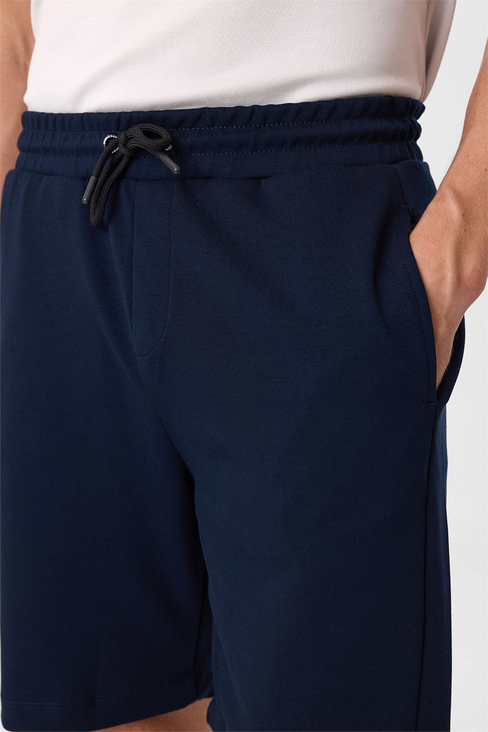 Lacivert Regular Fit Örme Şort