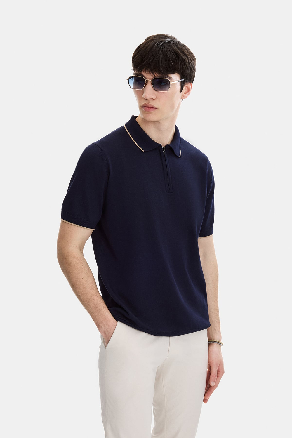 Lacivert Regular Fit Örme Triko