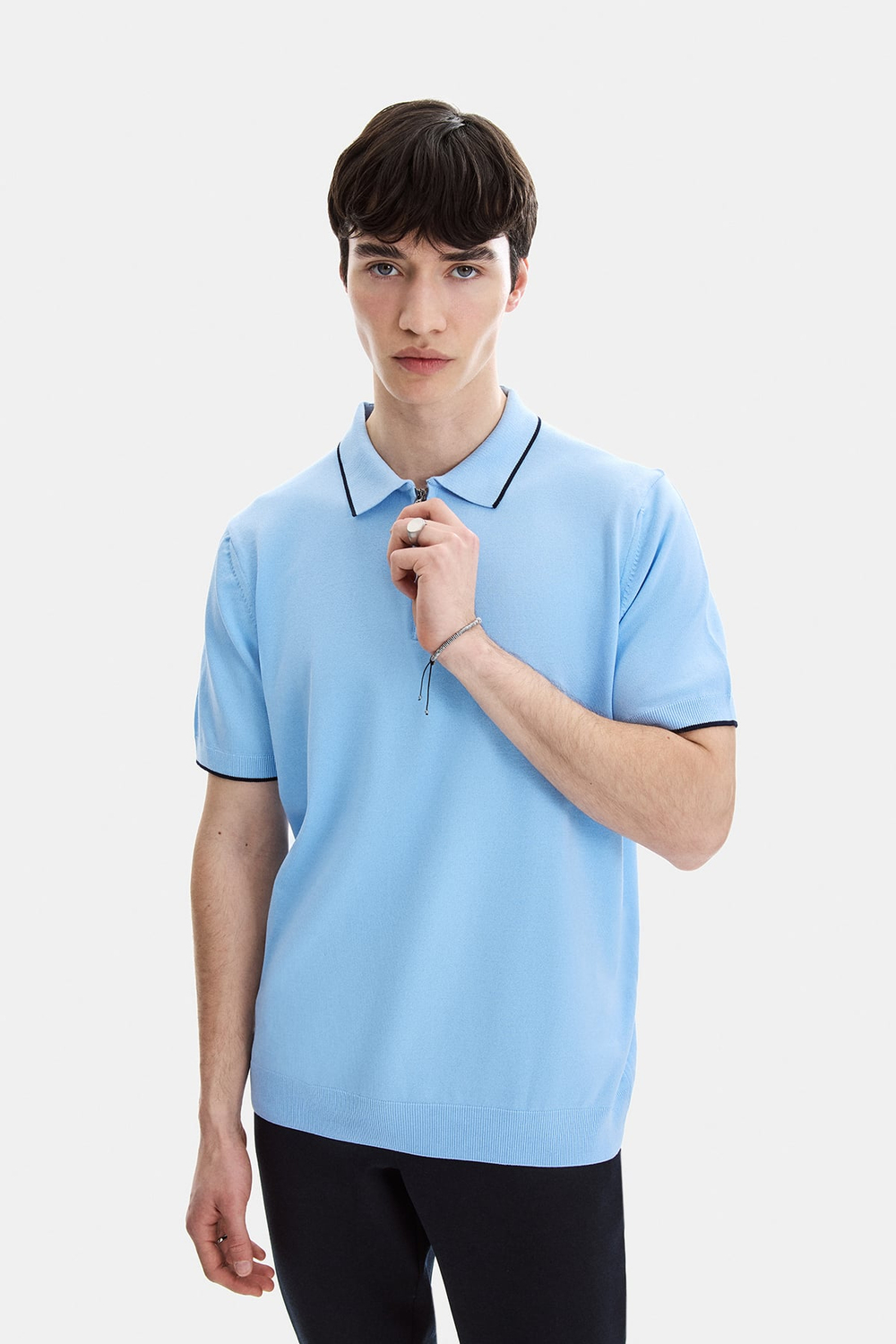 Mavi Regular Fit Örme Triko