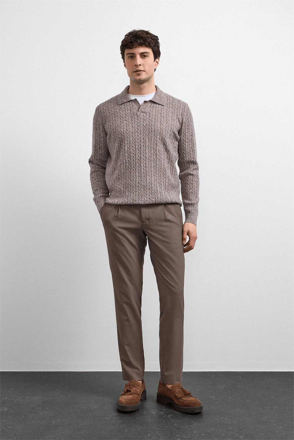 Vizon Regular Fit Polo Yaka Triko Kazak