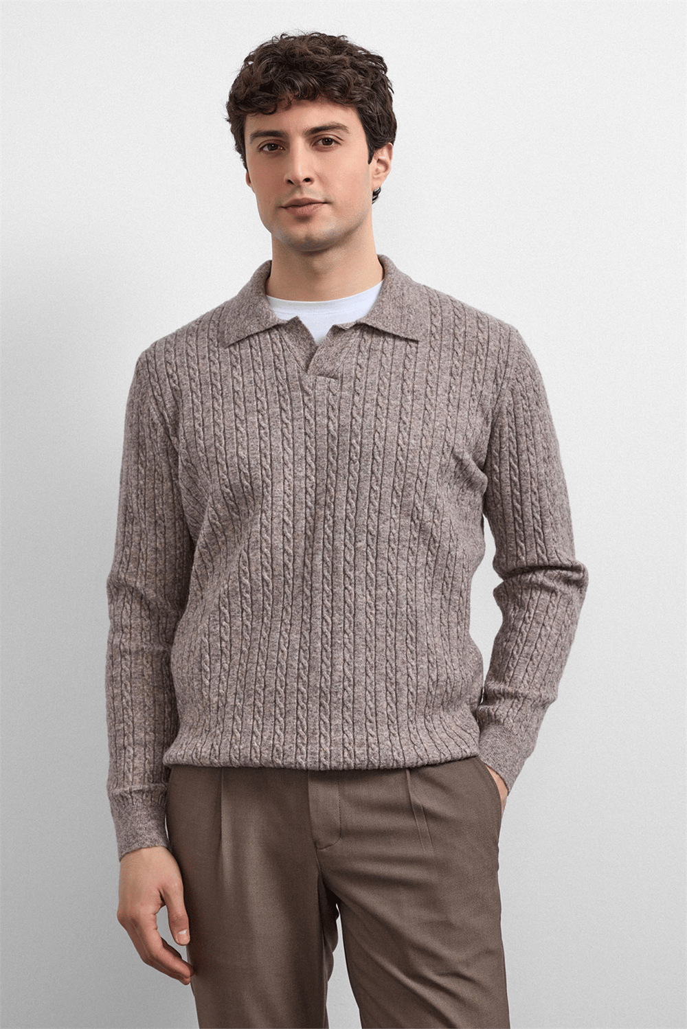 Vizon Regular Fit Polo Yaka Triko Kazak