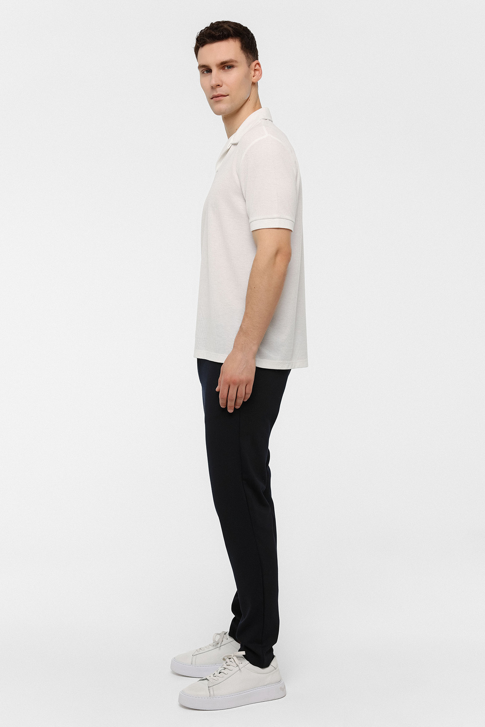 Beyaz Regular Fit Polo Yaka Tişört