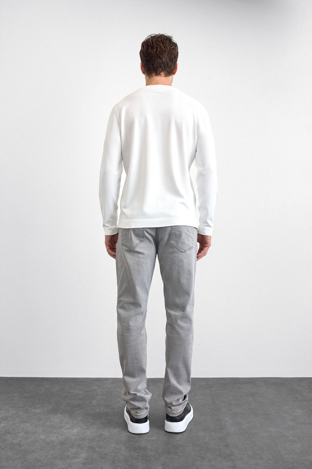 Ekru Regular Fit Triko Kazak