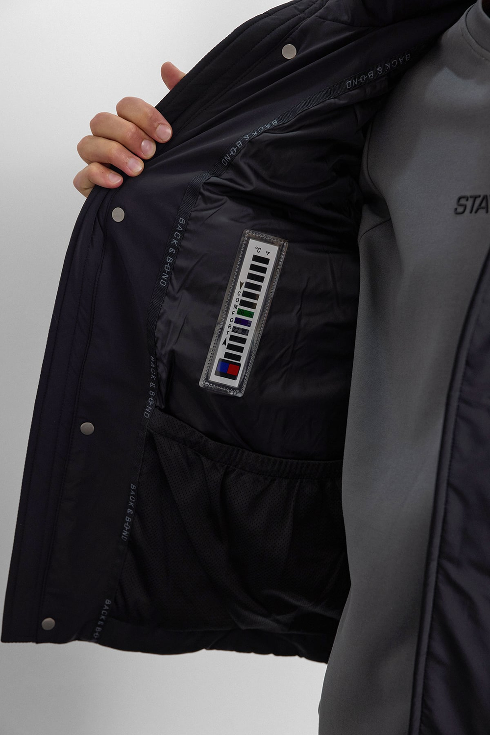 Siyah Relaxed Fit Puffer Jacket