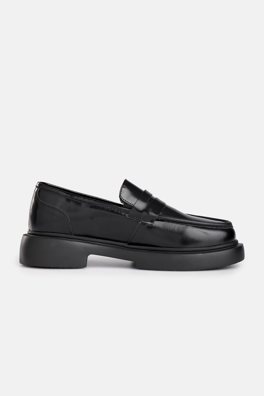 %100 Deri Siyah Loafer Ayakkabı