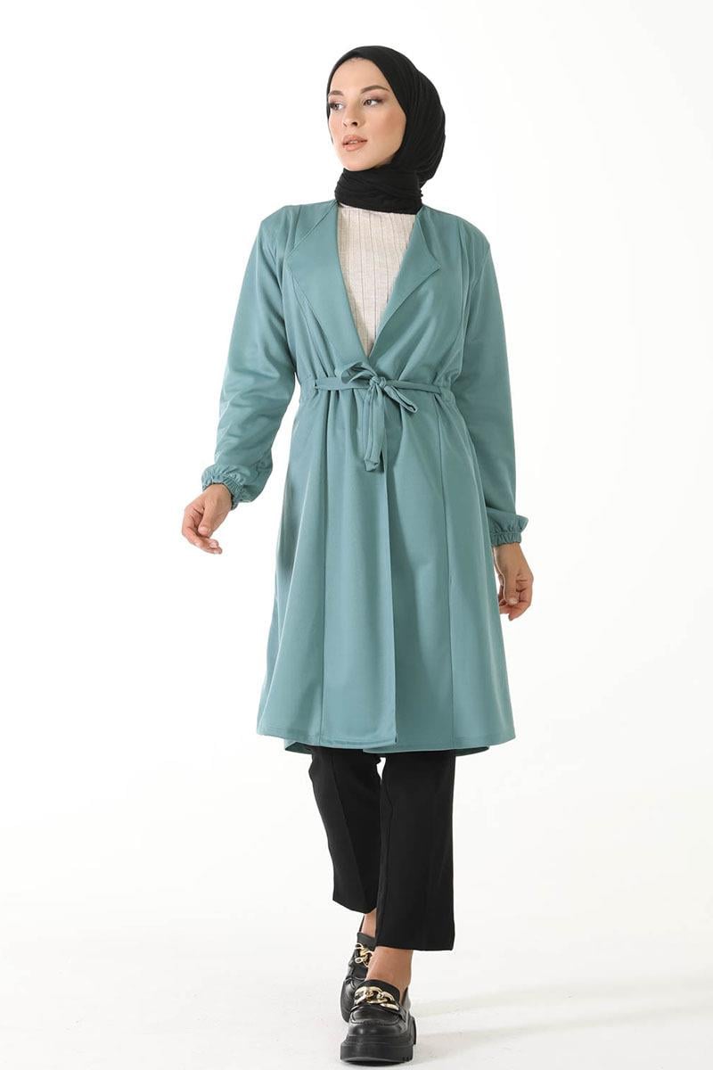 Kuşak Detaylı Kimono Mint