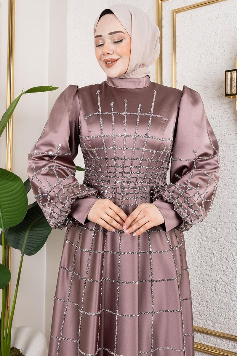 Kafes Model Saten Abiye BRONZ