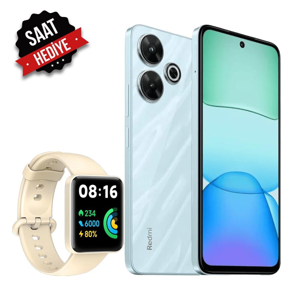 Xiaomi Redmi 13 256 GB Ocean Blue (Sıfır) +Yenilenmiş  Xiaomi Redmi Watch 2 Lite Bej A Kalite (12 Ay Garantili)