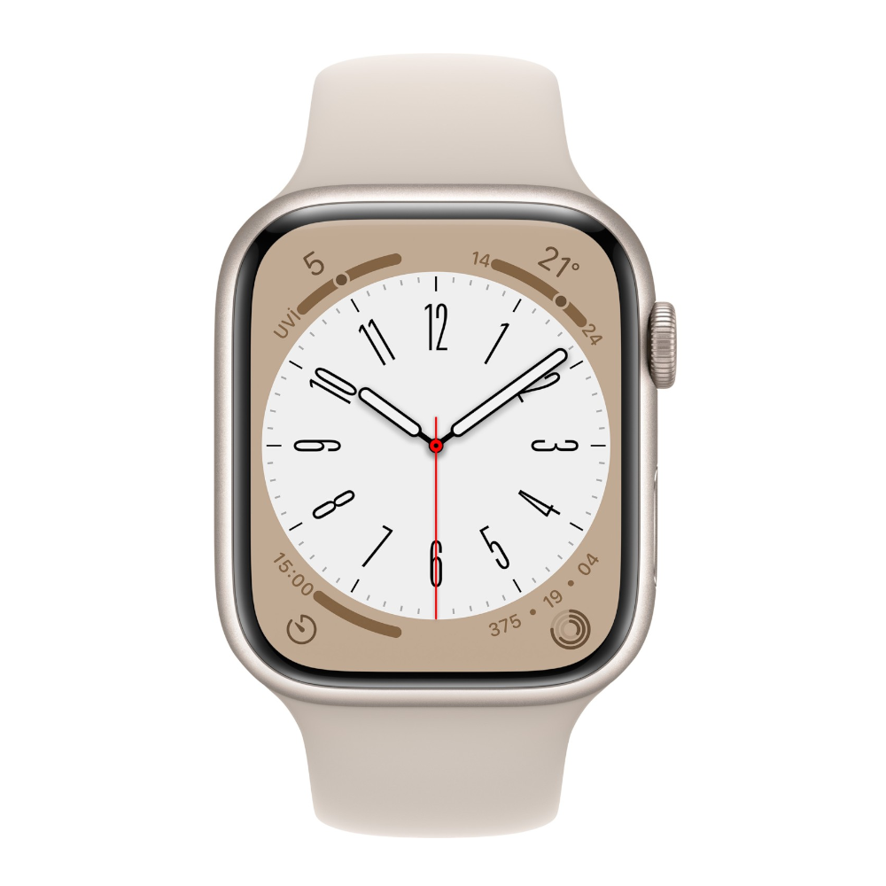 Yenilenmiş Apple Watch Series 8 45MM Starlight C Kalite (12 Ay Garantli)