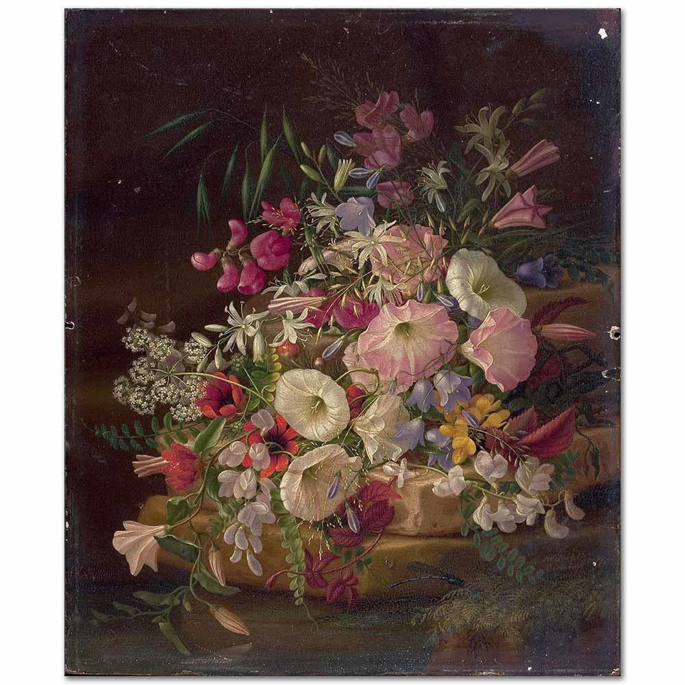 Adelheid Dietrich Çiçek Buketi Kanvas Tablo