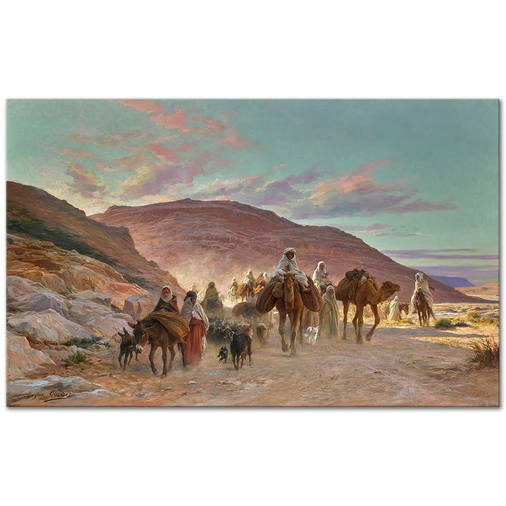 A Desert Caravan by Eugene Alexis Girardet as Fine Art Print