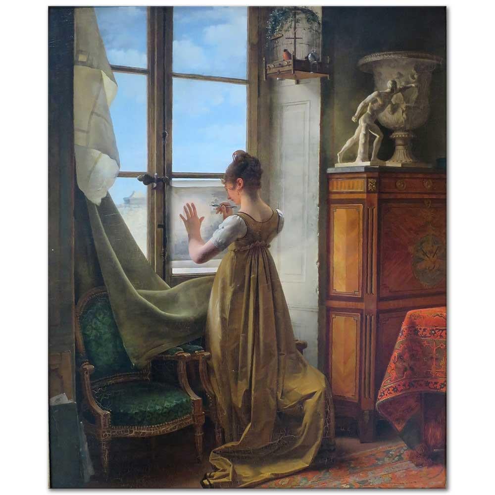 Martin Drölling Resim Kopyalayan Kız Kanvas Tablo