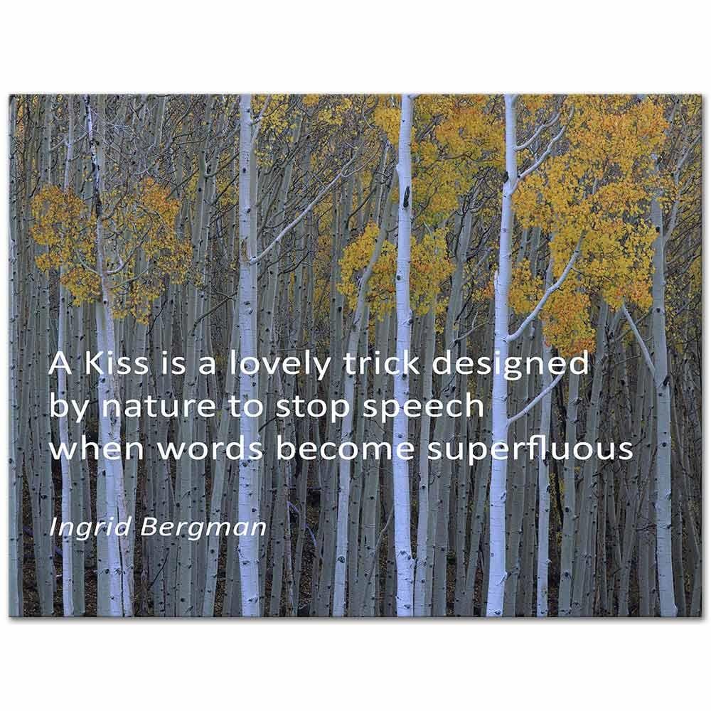 A Kiss is a Lovely Trick Kanvas Tablo