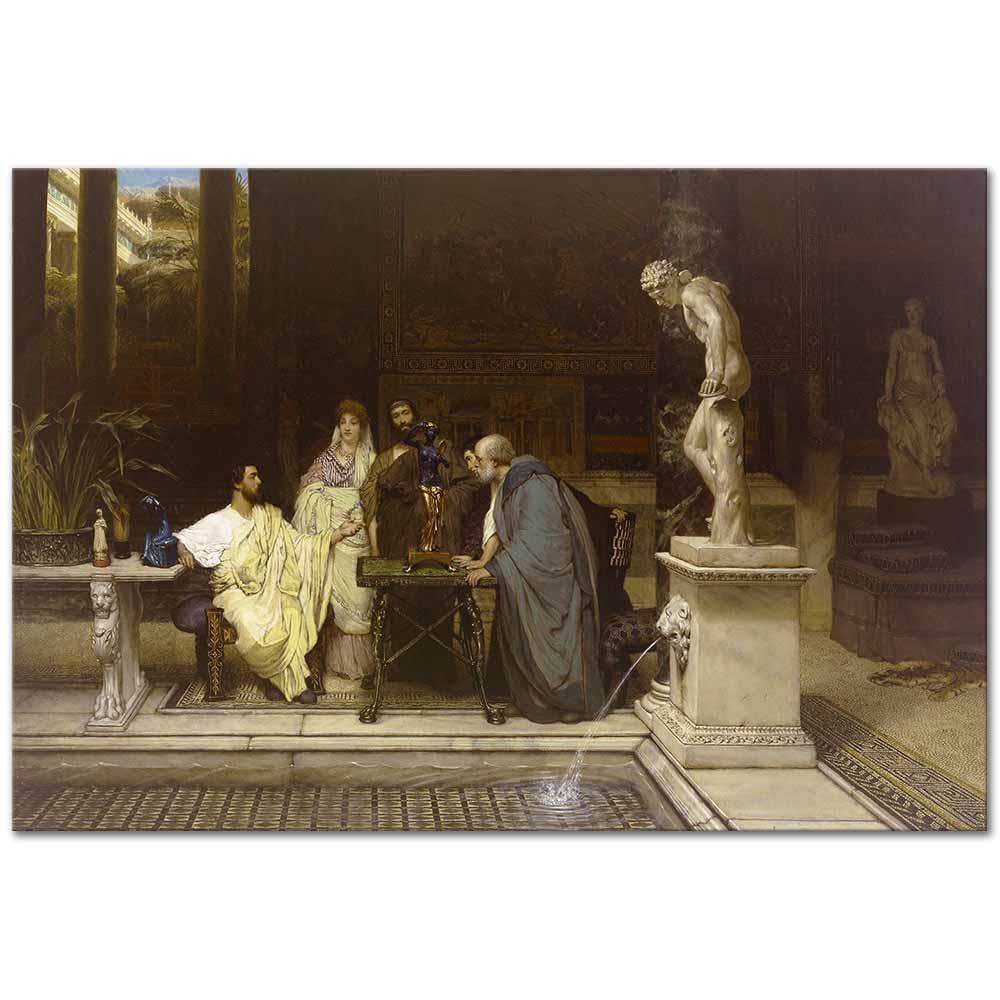 Sir Lawrence Alma-Tadema Romalı Sanatseverler Kanvas Tablo