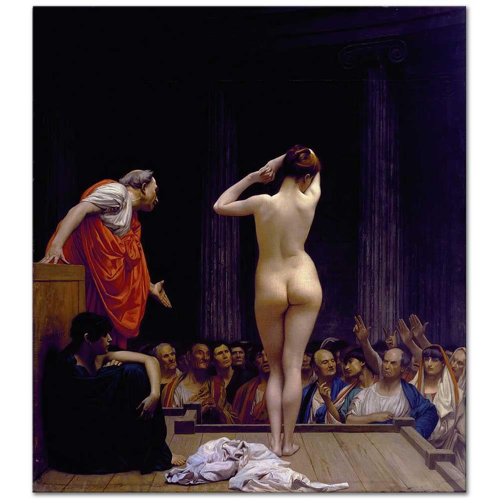 A Roman Slave Market by Jean Leon Gerome as Fine Art Print