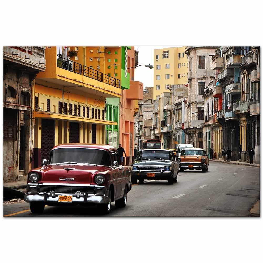 Havana Caddesi Kanvas Tablo