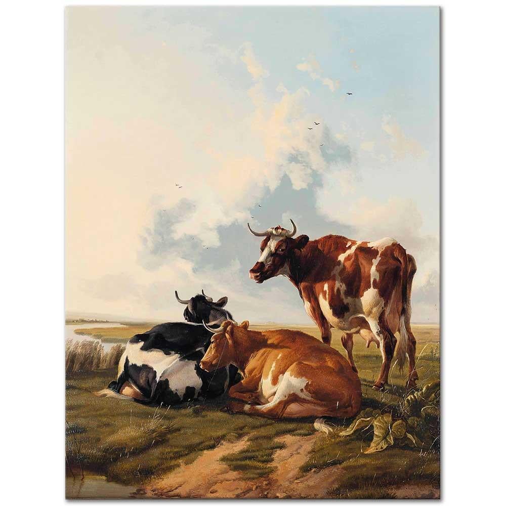 Thomas Sidney Cooper Bir Yaz Akşamı Kanvas Tablo