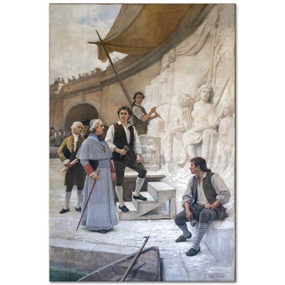 Edouard Debat-Ponsan Heykeltraşı Ziyaret Kanvas Tablo