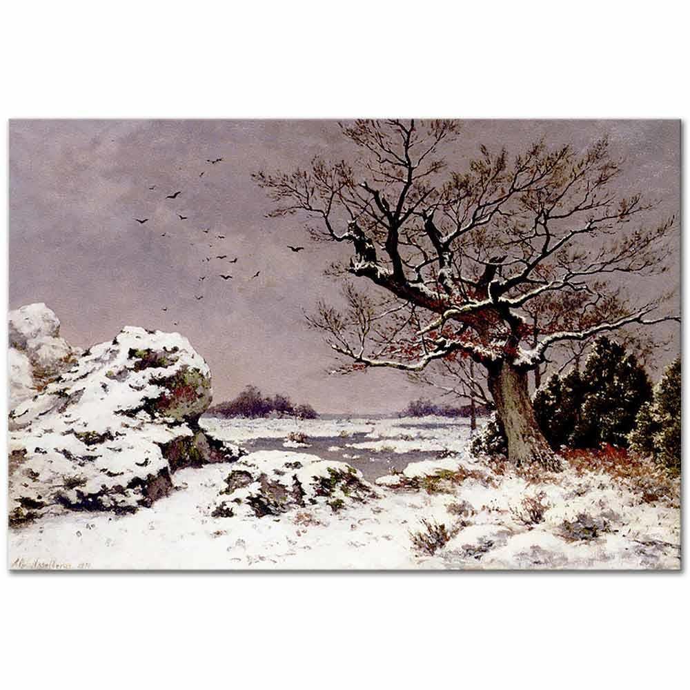 Alphonse Asselbergs Kış Günü Kanvas Tablo