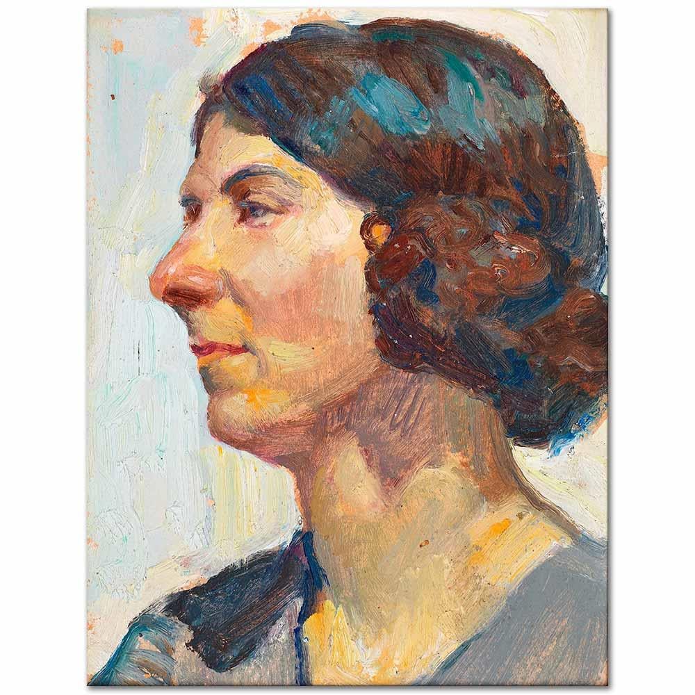 Feyhaman Duran Kadın Portresi Kanvas Tablo