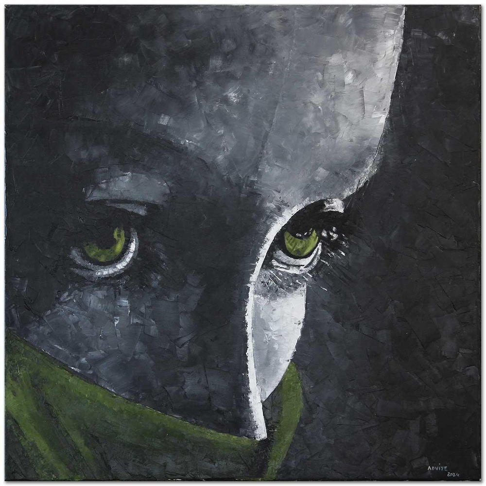 Adviye Özküçük Peçeli Kız Yağlı Boya Tablo