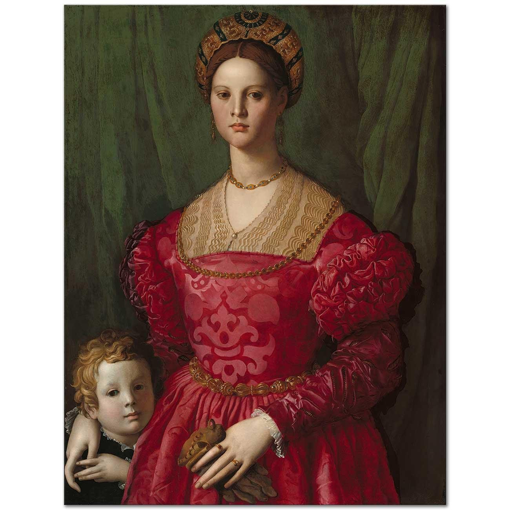 Agnolo Bronzino A Young Woman and Her Little Boy Art Print