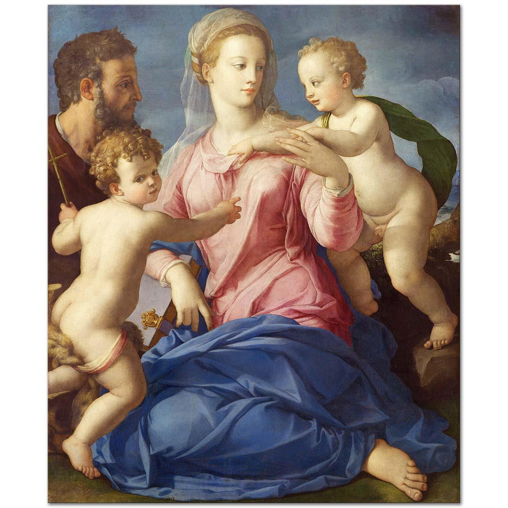 Agnolo Bronzino Kutsal Aile Kanvas Tablo
