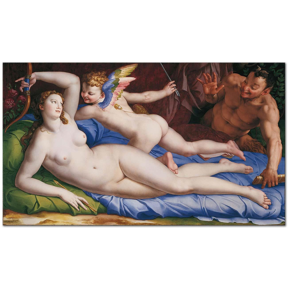 Agnolo Bronzino Venus, Cupid And Satyr Art Print