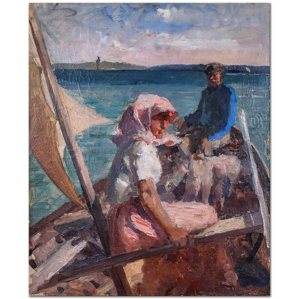 Albert Edelfelt At Sea Study Art Print