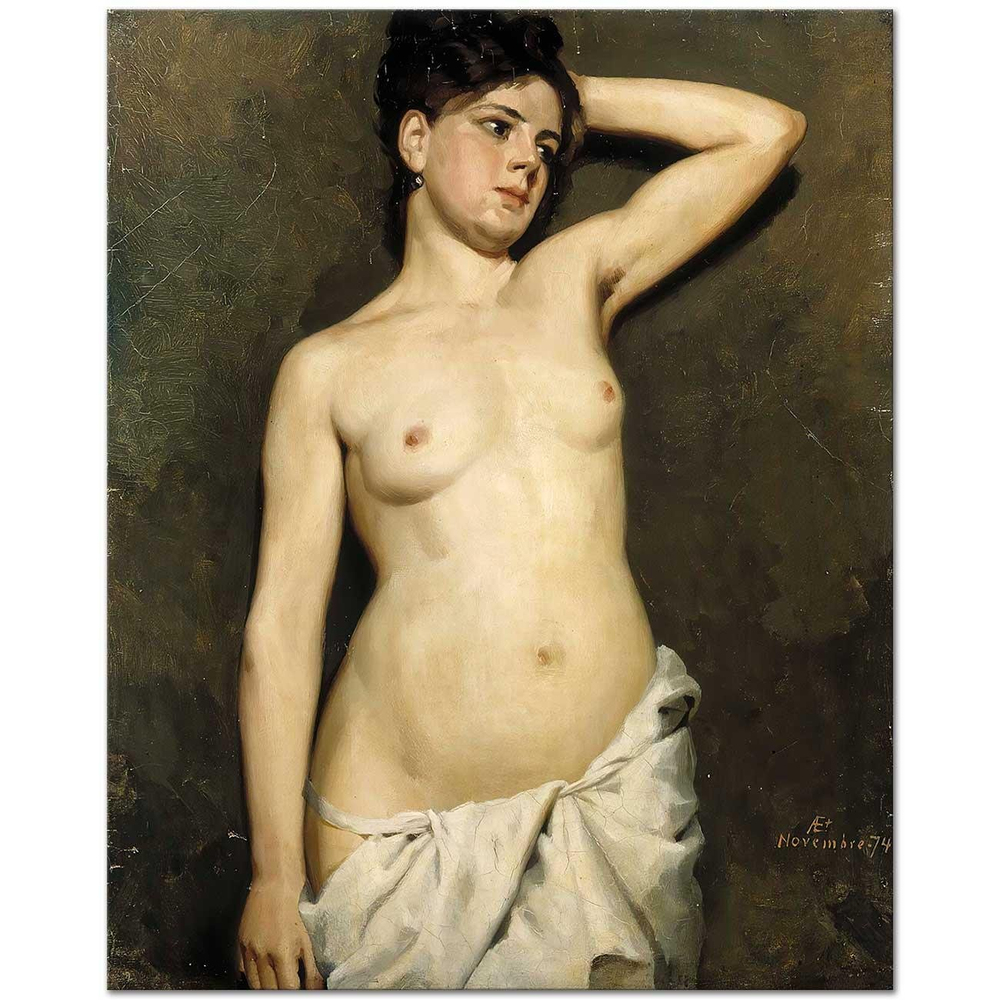 Albert Edelfelt Female Nude, Study Art Print