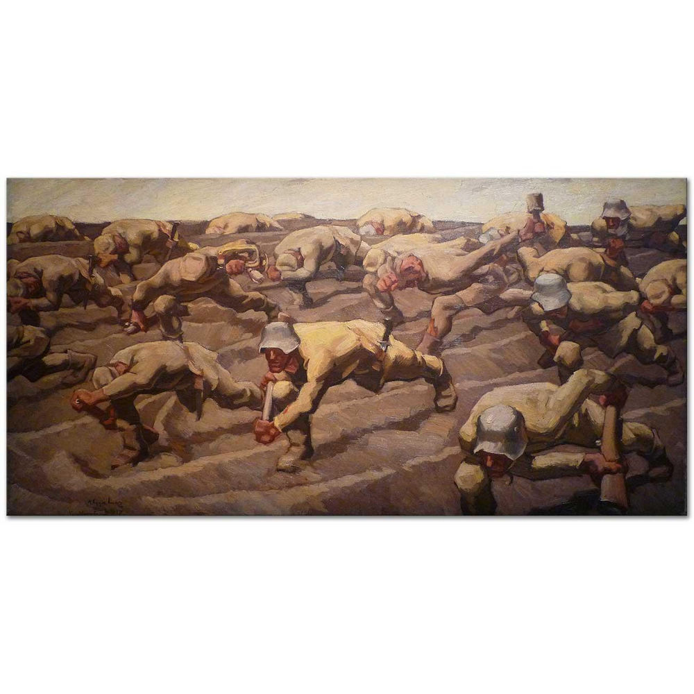 Albin Egger Lienz Kuzey Fransa 1917 Kanvas Tablo