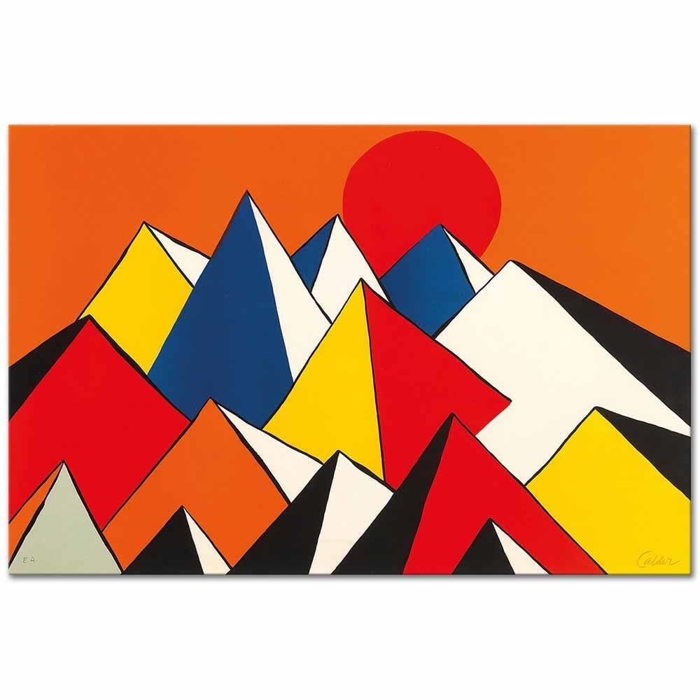 Alexander Calder Piramitler ve Gün Batımı Kanvas Tablo