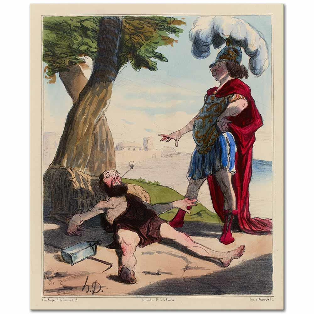 Honore Daumier İskender ve Diyojen Kanvas Tablo