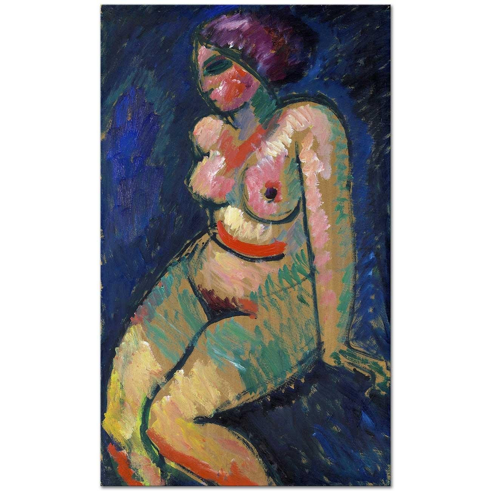 Alexej von Jawlensky Oturan Nü Kanvas Tablo