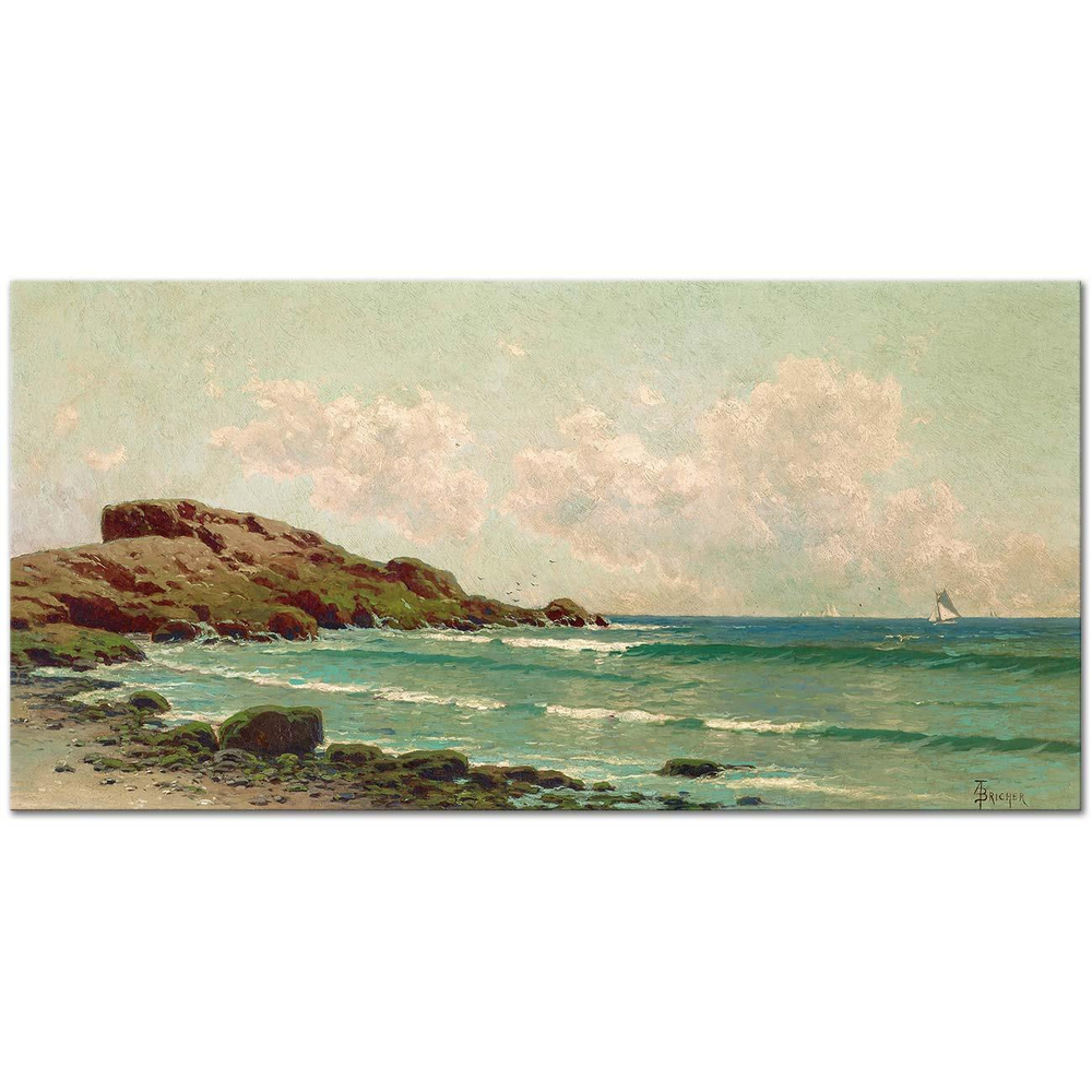 Alfred Thompson Bricher Newport Yakınlarında Deniz Manzarası Kanvas Tablo