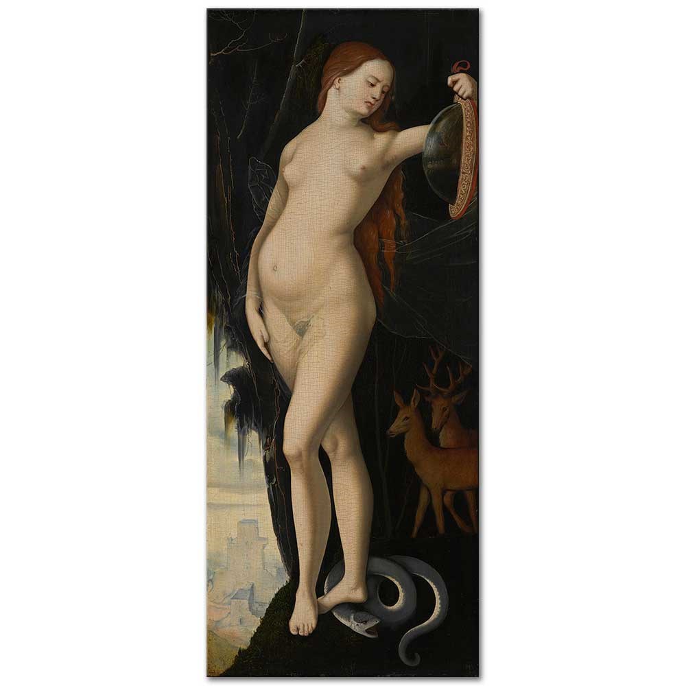 Allegorical Female Figure with Mirror by Hans Baldung Grien as Fine Art Print
