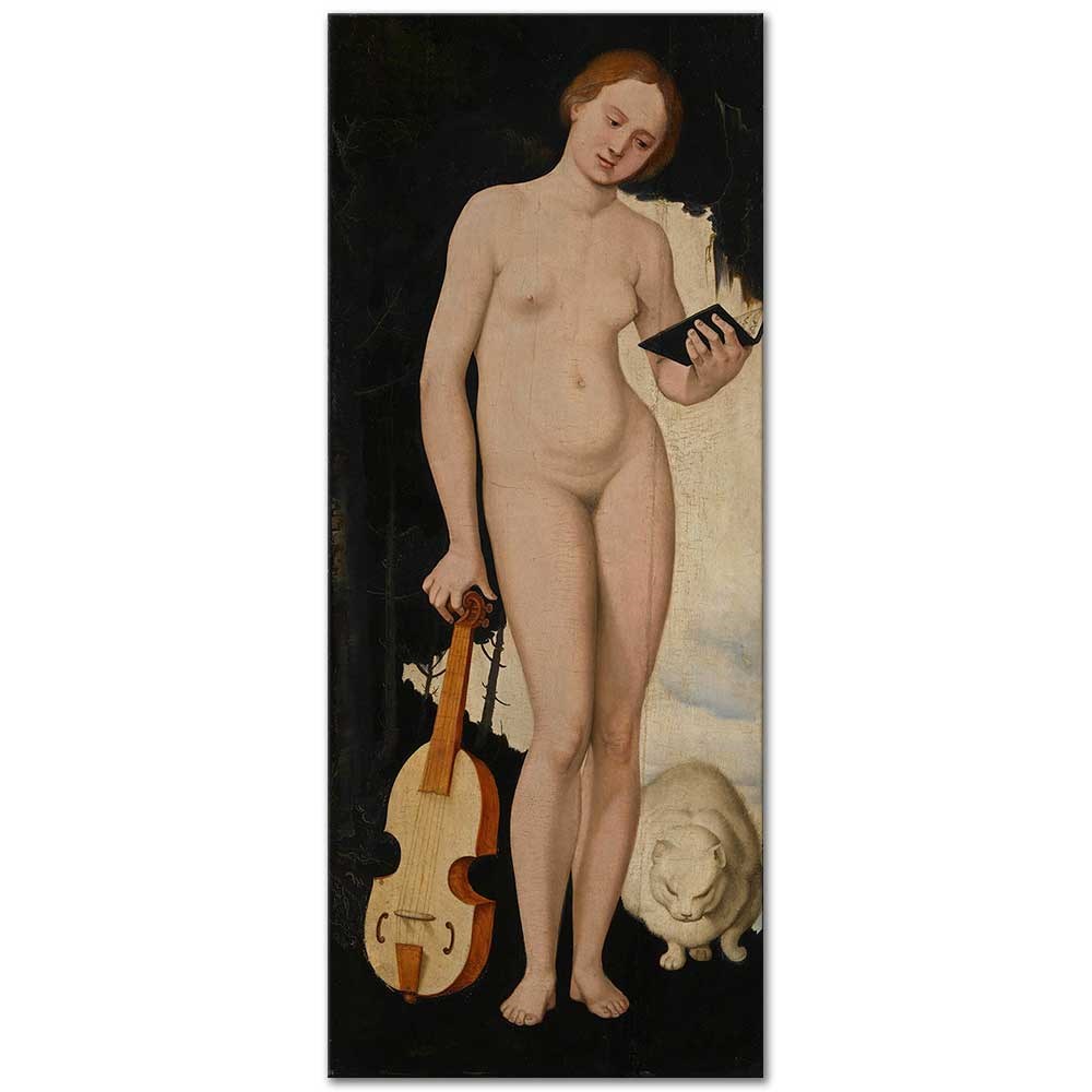 Allegorical Female Figure with Songbook by Hans Baldung Grien as Fine Art Print