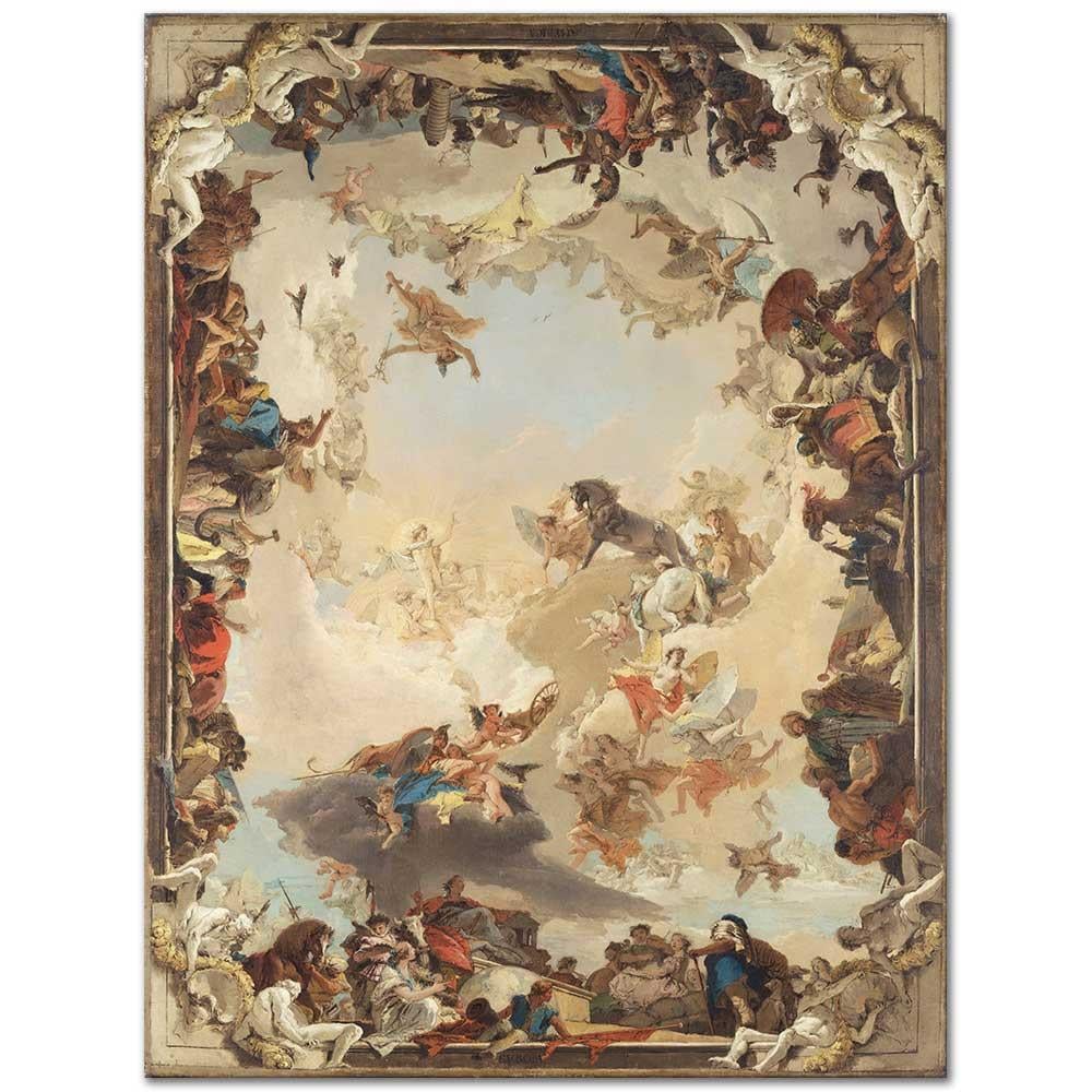 Giovanni Battista Tiepolo Gezegenler ve Kıtalar Alegorisi Kanvas Tablo