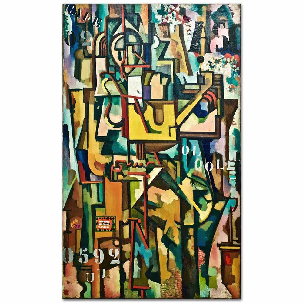 Amadeo de Souza Cardoso Metalik Titreşimler Kanvas Tablo