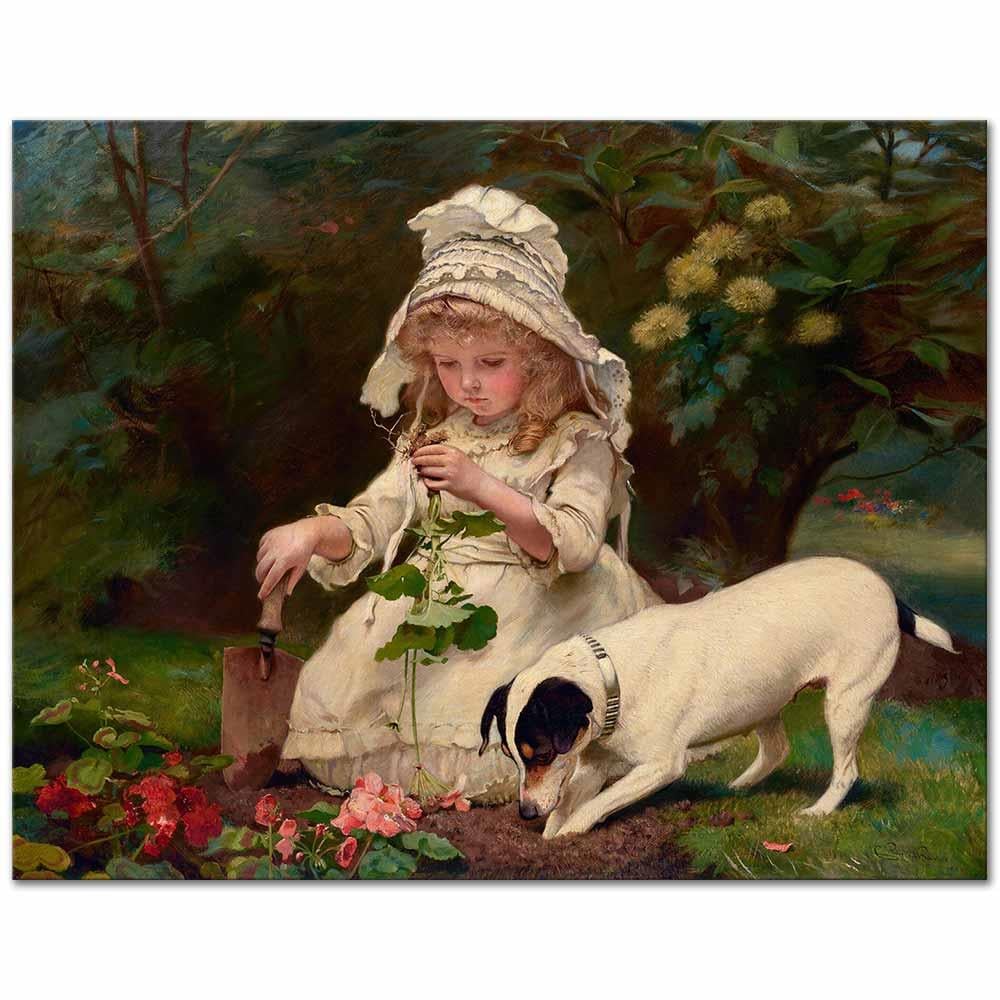 Charles Burton Barber Amatör Bahçıvanlar Kanvas Tablo