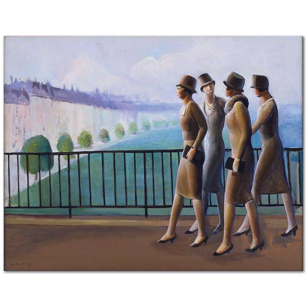 Guy Pene du Bois Paris'te Amerikalılar Kanvas Tablo